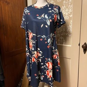 NWT Molerani Floral Casual Plain Simple T-Shirt Loose Dress